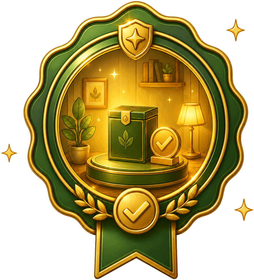 Trust badge illustration for useful home recommendations